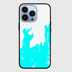 Чехол для iPhone 13 Pro Голубой огонь текстура, цвет: 3D-черный