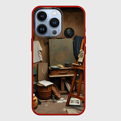 Чехол для iPhone 13 Pro Мастерская художника, цвет: 3D-красный