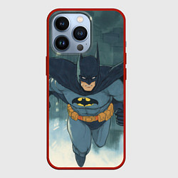 Чехол для iPhone 13 Pro Бэтмен старый стиль, цвет: 3D-красный