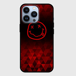 Чехол для iPhone 13 Pro Nirvana red poly, цвет: 3D-черный