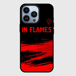 Чехол для iPhone 13 Pro In Flames - red gradient посередине, цвет: 3D-черный