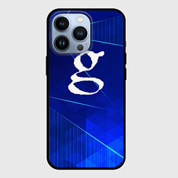 Чехол для iPhone 13 Pro Garbage blue poly, цвет: 3D-черный