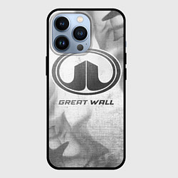 Чехол для iPhone 13 Pro Great Wall - white gradient, цвет: 3D-черный
