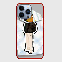 Чехол для iPhone 13 Pro Чиловый парень - свидетель мем, цвет: 3D-красный