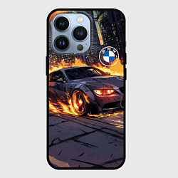 Чехол для iPhone 13 Pro BMW максимальная скорость, цвет: 3D-черный