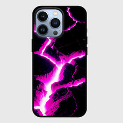 Чехол для iPhone 13 Pro Color pink black, цвет: 3D-черный