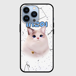 Чехол для iPhone 13 Pro Inzoi кошечка на белом фоне, цвет: 3D-черный