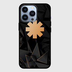 Чехол для iPhone 13 Pro Red Hot Chili Peppers golden poly, цвет: 3D-черный