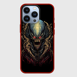 Чехол для iPhone 13 Pro Пришелец в ретро стиле, цвет: 3D-красный
