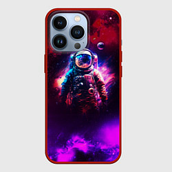 Чехол для iPhone 13 Pro Космонавт пламенный, цвет: 3D-красный