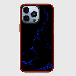 Чехол для iPhone 13 Pro Color black blue, цвет: 3D-красный