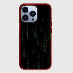 Чехол для iPhone 13 Pro Color black green, цвет: 3D-красный