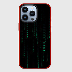 Чехол для iPhone 13 Pro Color black turquoise, цвет: 3D-красный