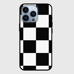 Чехол для iPhone 13 Pro Черно белые квадраты, цвет: 3D-черный