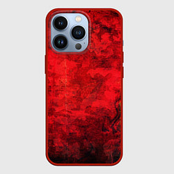 Чехол для iPhone 13 Pro Абстракция - red shabby wall, цвет: 3D-красный