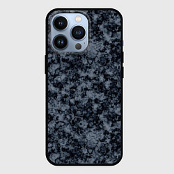 Чехол для iPhone 13 Pro Темно серый мраморный узор, цвет: 3D-черный