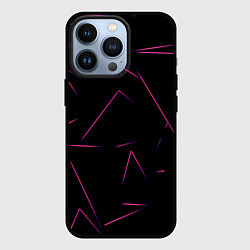 Чехол для iPhone 13 Pro Color pink line, цвет: 3D-черный
