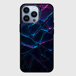 Чехол для iPhone 13 Pro Неоновые линии и фигуры, цвет: 3D-черный