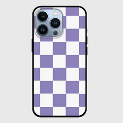 Чехол для iPhone 13 Pro Квадраты фиолетовые, цвет: 3D-черный