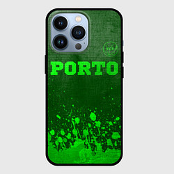 Чехол для iPhone 13 Pro Porto - green gradient посередине, цвет: 3D-черный