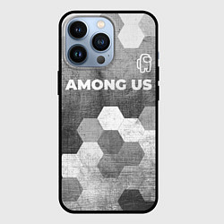Чехол для iPhone 13 Pro Among Us - grey gradient посередине, цвет: 3D-черный