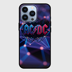 Чехол для iPhone 13 Pro ACDC лого в градиенте, цвет: 3D-черный