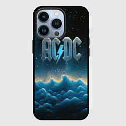 Чехол для iPhone 13 Pro ACDC логотип ледяной с молнией, цвет: 3D-черный