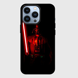 Чехол для iPhone 13 Pro Вейдер в темноте с мечом, цвет: 3D-черный