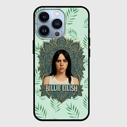 Чехол для iPhone 13 Pro Билли Айлиш рамка мандала, цвет: 3D-черный