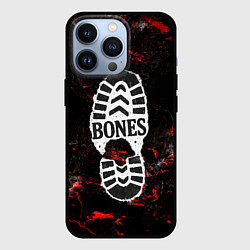 Чехол для iPhone 13 Pro Bones лого в стиле следа ботинка, цвет: 3D-черный