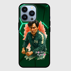 Чехол для iPhone 13 Pro Игрок 218 - Игра в кальмара, цвет: 3D-черный