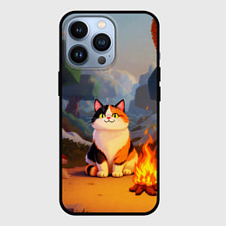 Чехол для iPhone 13 Pro Котик в кубическом мире, цвет: 3D-черный