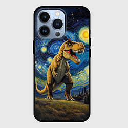 Чехол для iPhone 13 Pro Звездная ночь - Тираннозавр, цвет: 3D-черный