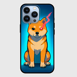 Чехол для iPhone 13 Pro Сиба-ину с неоновым взглядом, цвет: 3D-черный