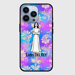 Чехол для iPhone 13 Pro Lana Del Rey нарисованная черными линиями, цвет: 3D-черный