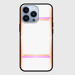 Чехол для iPhone 13 Pro Neon white orange pink, цвет: 3D-черный