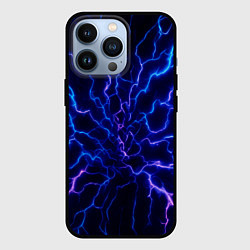 Чехол для iPhone 13 Pro Разряд молнии текстура, цвет: 3D-черный