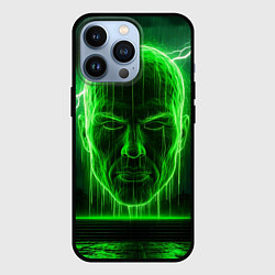 Чехол для iPhone 13 Pro Неоновая голова, цвет: 3D-черный