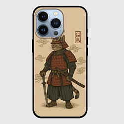 Чехол для iPhone 13 Pro Кот мастер самурай, цвет: 3D-черный