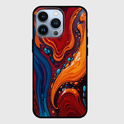 Чехол для iPhone 13 Pro Пламя и синева, цвет: 3D-черный