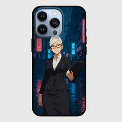 Чехол для iPhone 13 Pro Dandadan Seiko в городе с планшетом, цвет: 3D-черный