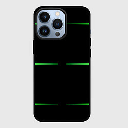 Чехол для iPhone 13 Pro Color black green orange stripes, цвет: 3D-черный