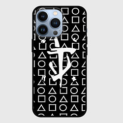 Чехол для iPhone 13 Pro Doom geometry pattern, цвет: 3D-черный