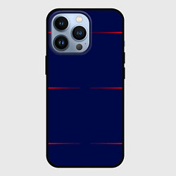 Чехол для iPhone 13 Pro Color blue red stripes, цвет: 3D-черный
