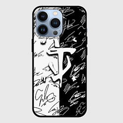 Чехол для iPhone 13 Pro Doom автографы, цвет: 3D-черный
