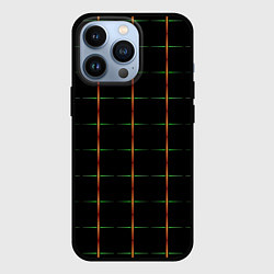 Чехол для iPhone 13 Pro Color black orange green crosses, цвет: 3D-черный