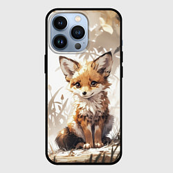 Чехол для iPhone 13 Pro Юный лисёнок, цвет: 3D-черный