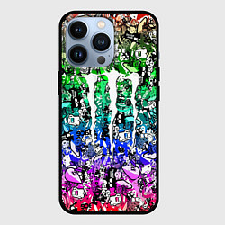 Чехол для iPhone 13 Pro Monster energy стикеры, цвет: 3D-черный