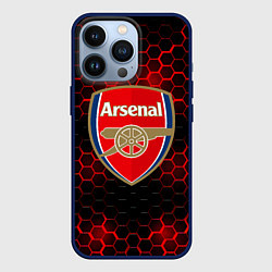 Чехол для iPhone 13 Pro Арсенал красные соты, цвет: 3D-тёмно-синий