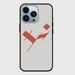 Чехол для iPhone 13 Pro Три буквы: красные, цвет: 3D-черный